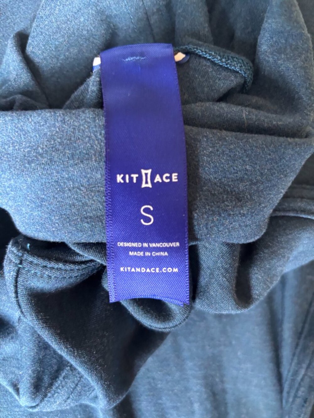 Kit and Ace Burrow Turtleneck - Steel Blue/Deep Teal - Size S -VGUC